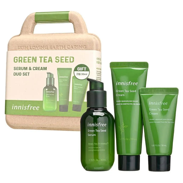 Set INNISFREE Green Tea Seed Serum & Cream Duo - 1pack (3items)