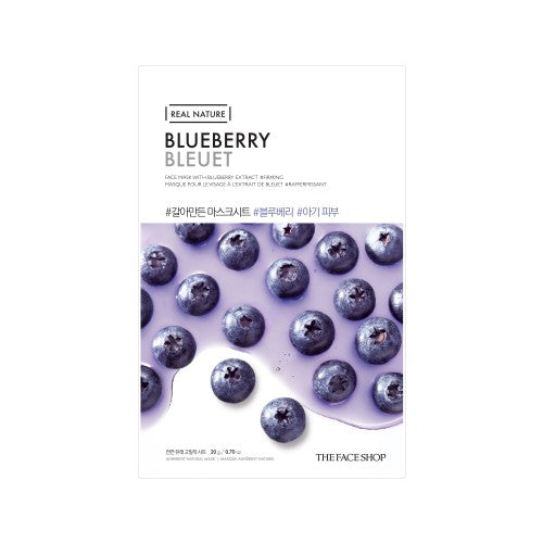 Face Mask THE FACE SHOP Real Nature - 1 pcs Type: Blueberry