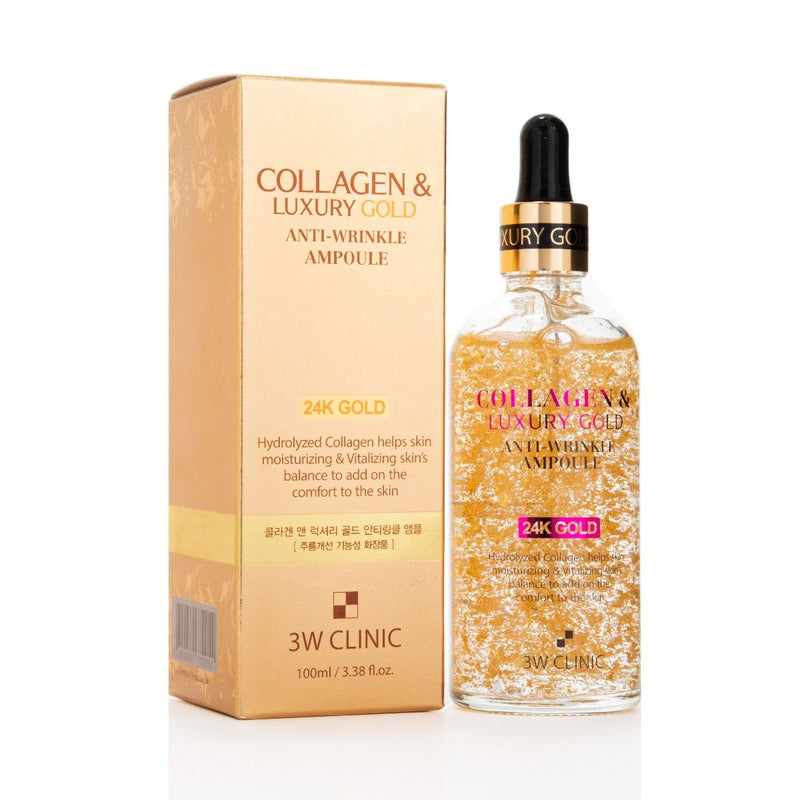 Serum 3W CLINIC Collagen & Luxury Gold Anti Wrinkle Ampoule - 100ml